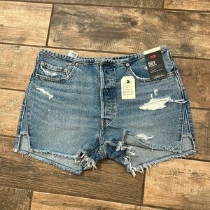 Levi's Women's Blue Denim Shorts